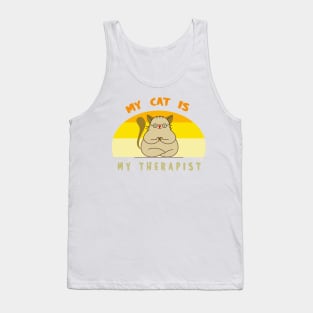 My cat is my therapist Tank Top